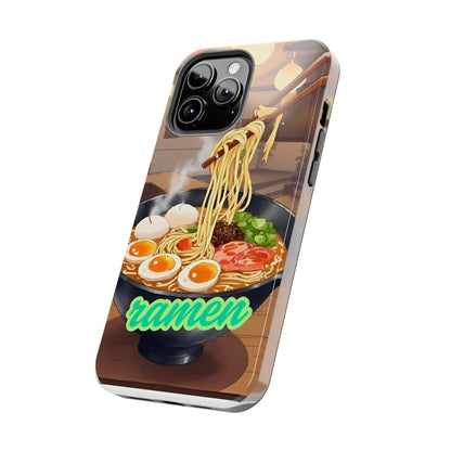 Ramen Bowl Phone Case, Cute Tough Phone Case, Anime Aesthetic Accessories, Gift for Food Lovers, Customizable Phone Protection