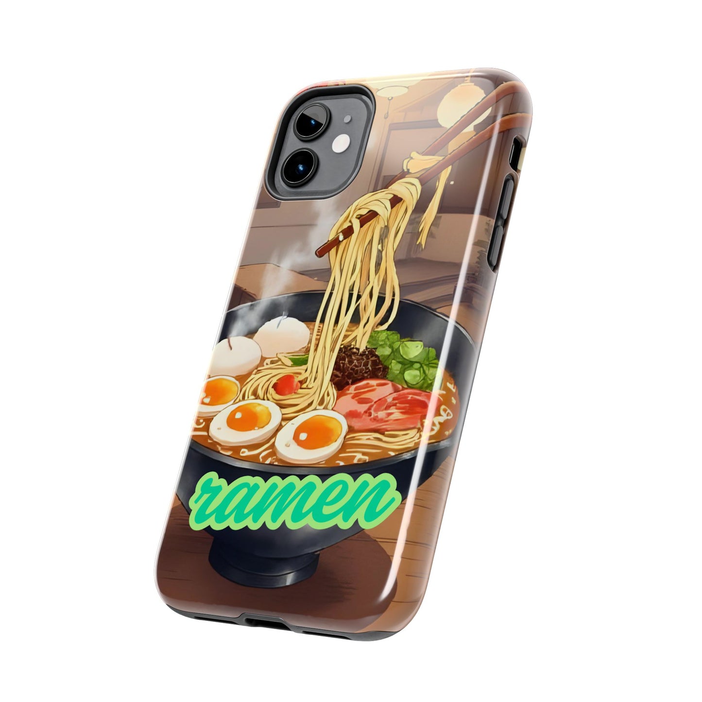 Ramen Bowl Phone Case, Cute Tough Phone Case, Anime Aesthetic Accessories, Gift for Food Lovers, Customizable Phone Protection