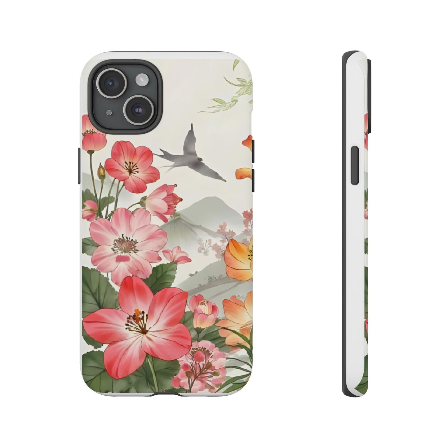 Floral Phone Case, Tough Cases, Smartphone Accessories, Gift for Her, Nature Lover's Present, Floral Design, Spring Style