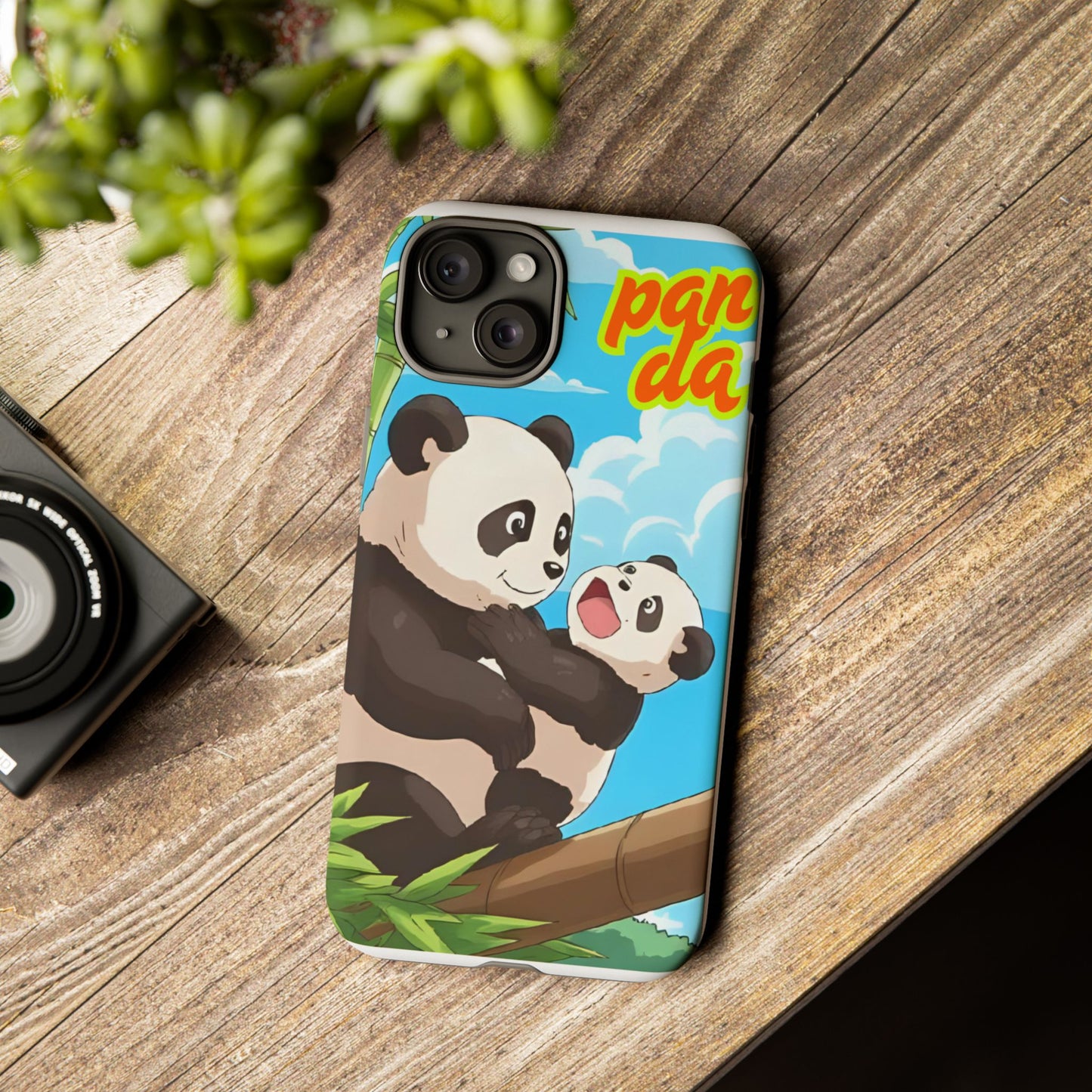 Panda Phone Case - Cute Panda Mom and Baby Design, Phone Cover for Animal Lovers, Gift for Kids and Adults, Jungle Vibe, Fun Accessory