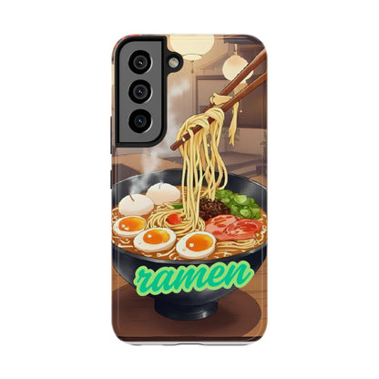 Ramen Bowl Phone Case, Cute Tough Phone Case, Anime Aesthetic Accessories, Gift for Food Lovers, Customizable Phone Protection