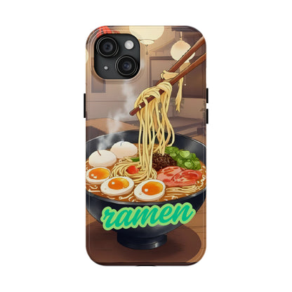 Ramen Bowl Phone Case, Cute Tough Phone Case, Anime Aesthetic Accessories, Gift for Food Lovers, Customizable Phone Protection