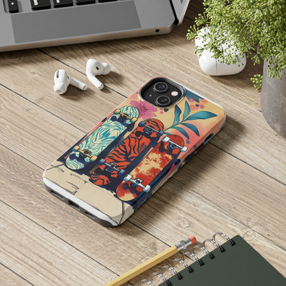 Skateboard Art Phone Cases | Tough Phone Covers for Skaters | Unique Gift for Skateboard Lovers, Trendy Protection, Custom Designs