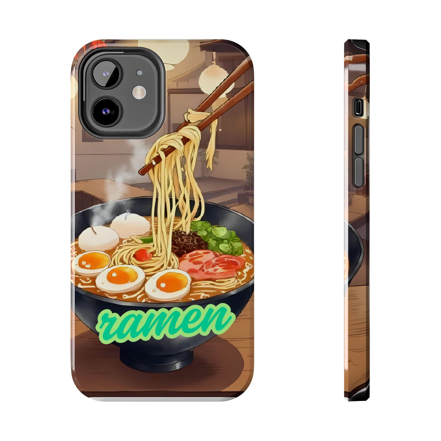 Ramen Bowl Phone Case, Cute Tough Phone Case, Anime Aesthetic Accessories, Gift for Food Lovers, Customizable Phone Protection