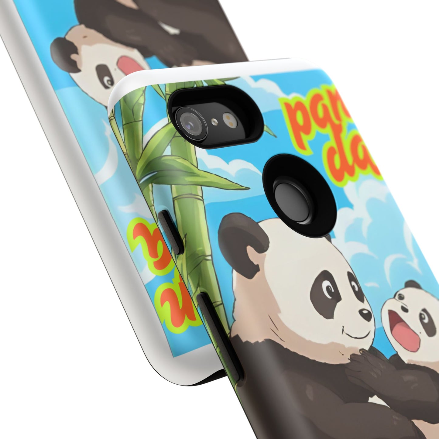 Panda Phone Case - Cute Panda Mom and Baby Design, Phone Cover for Animal Lovers, Gift for Kids and Adults, Jungle Vibe, Fun Accessory
