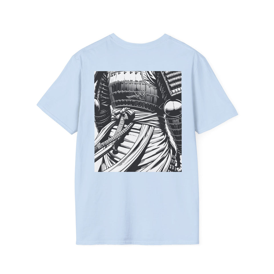 Sakura Samurai Unisex T-Shirt | Eco-Friendly Softstyle Tee, Anime Lover Gift, Casual Wear, Spring Fashion, Unique Art T-Shirt