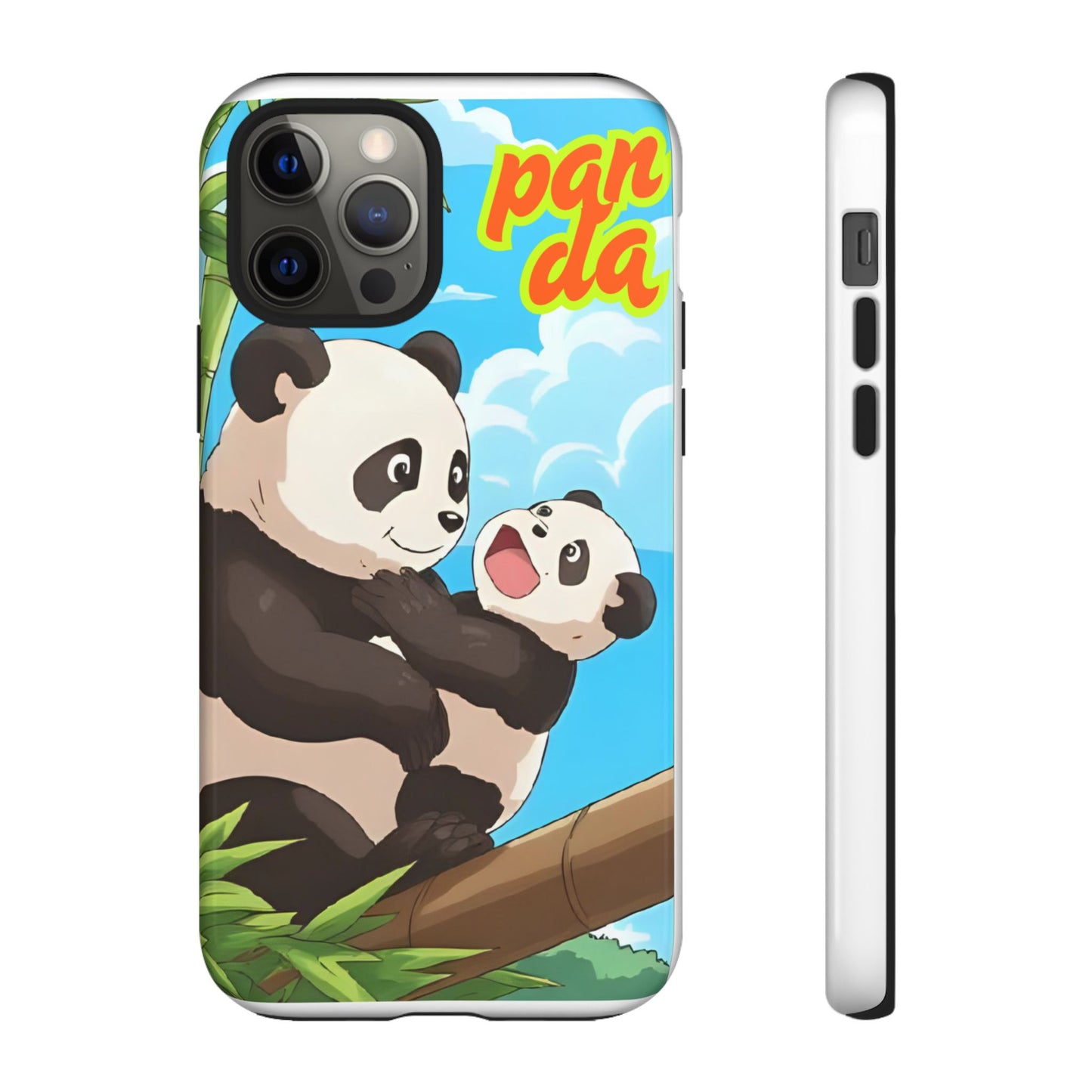 Panda Phone Case - Cute Panda Mom and Baby Design, Phone Cover for Animal Lovers, Gift for Kids and Adults, Jungle Vibe, Fun Accessory