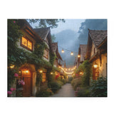 Fantastical Cityscape Puzzle, Cozy Home Decor, Gift for Puzzle Lovers, Evening Ambiance, Family Activity, Romantic Home Night