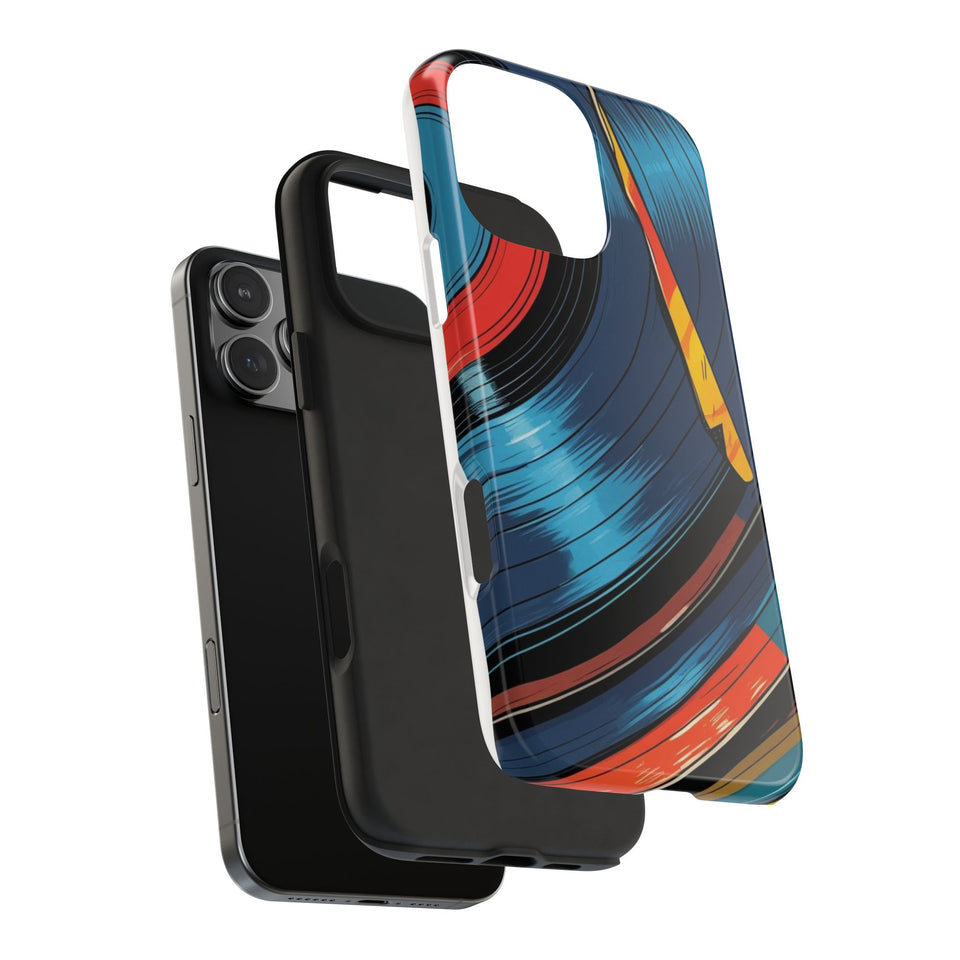 Retro Vinyl Record Phone Case – Front View
