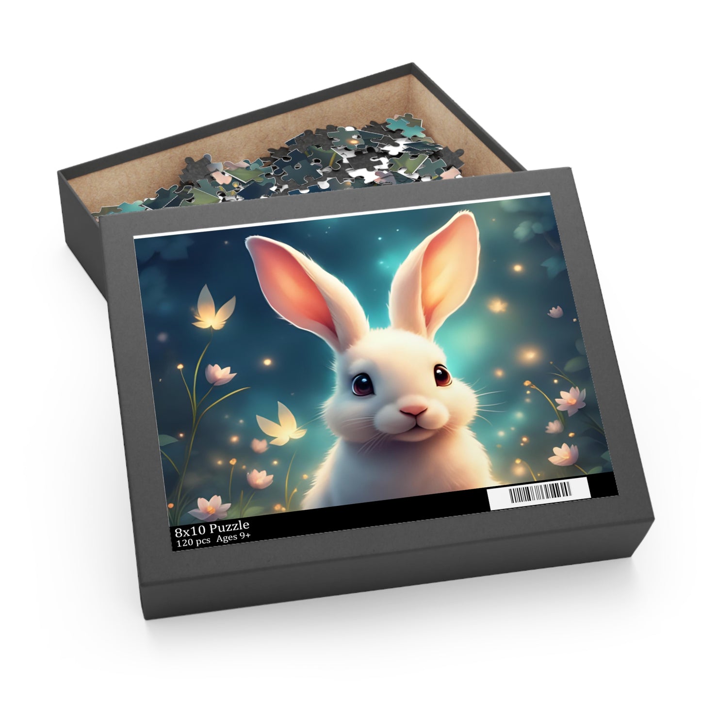 Charming Bunny Puzzle - 120, 252, 500-Piece Options, Eco-Friendly Gift, Family Activity, Kid's Birthday, Easter Decor, Fun Challenge