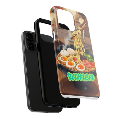 Ramen Bowl Phone Case, Cute Tough Phone Case, Anime Aesthetic Accessories, Gift for Food Lovers, Customizable Phone Protection