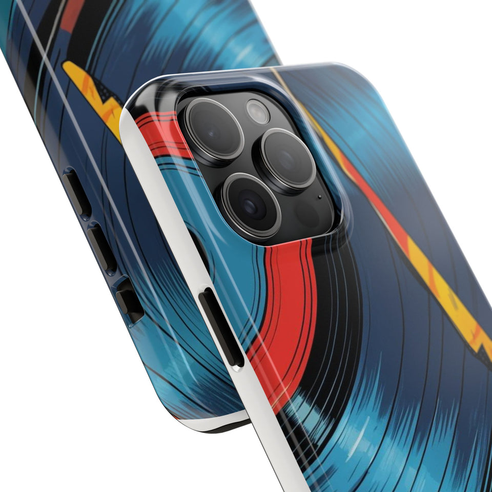 Retro Vinyl Record Phone Case – Front View