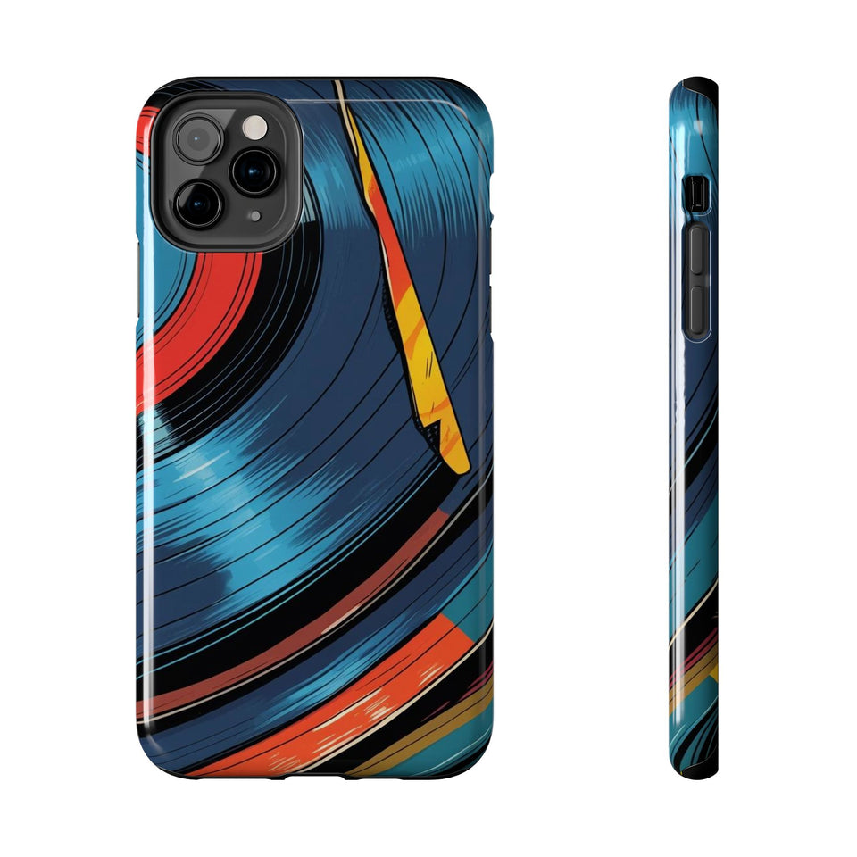 Retro Vinyl Record Phone Case – Front View