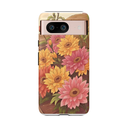 Floral Phone Case - Colorful Flower Design, Tough Protective Case, Gift for Nature Lovers, Spring Accents, Cute Accessories