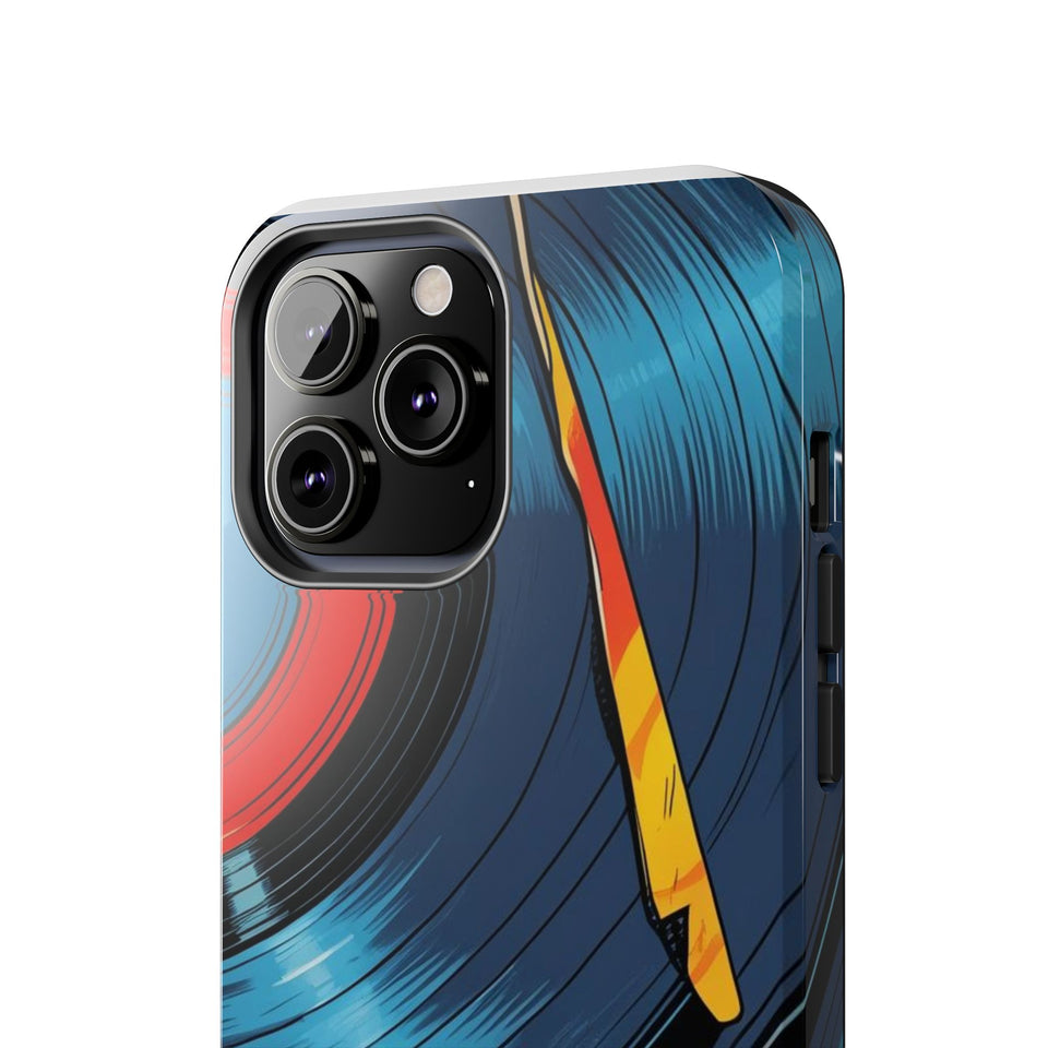 Retro Vinyl Record Phone Case – Front View