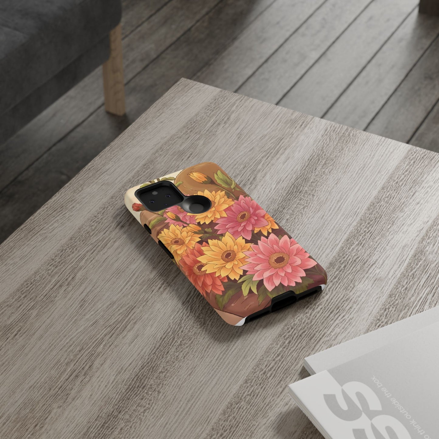 Floral Phone Case - Colorful Flower Design, Tough Protective Case, Gift for Nature Lovers, Spring Accents, Cute Accessories