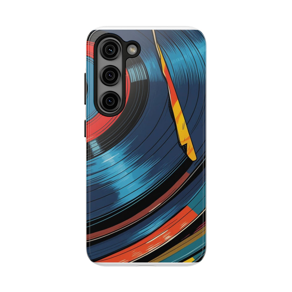 Retro Vinyl Record Phone Case – Front View