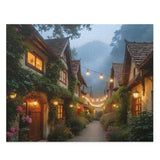 Fantastical Cityscape Puzzle, Cozy Home Decor, Gift for Puzzle Lovers, Evening Ambiance, Family Activity, Romantic Home Night