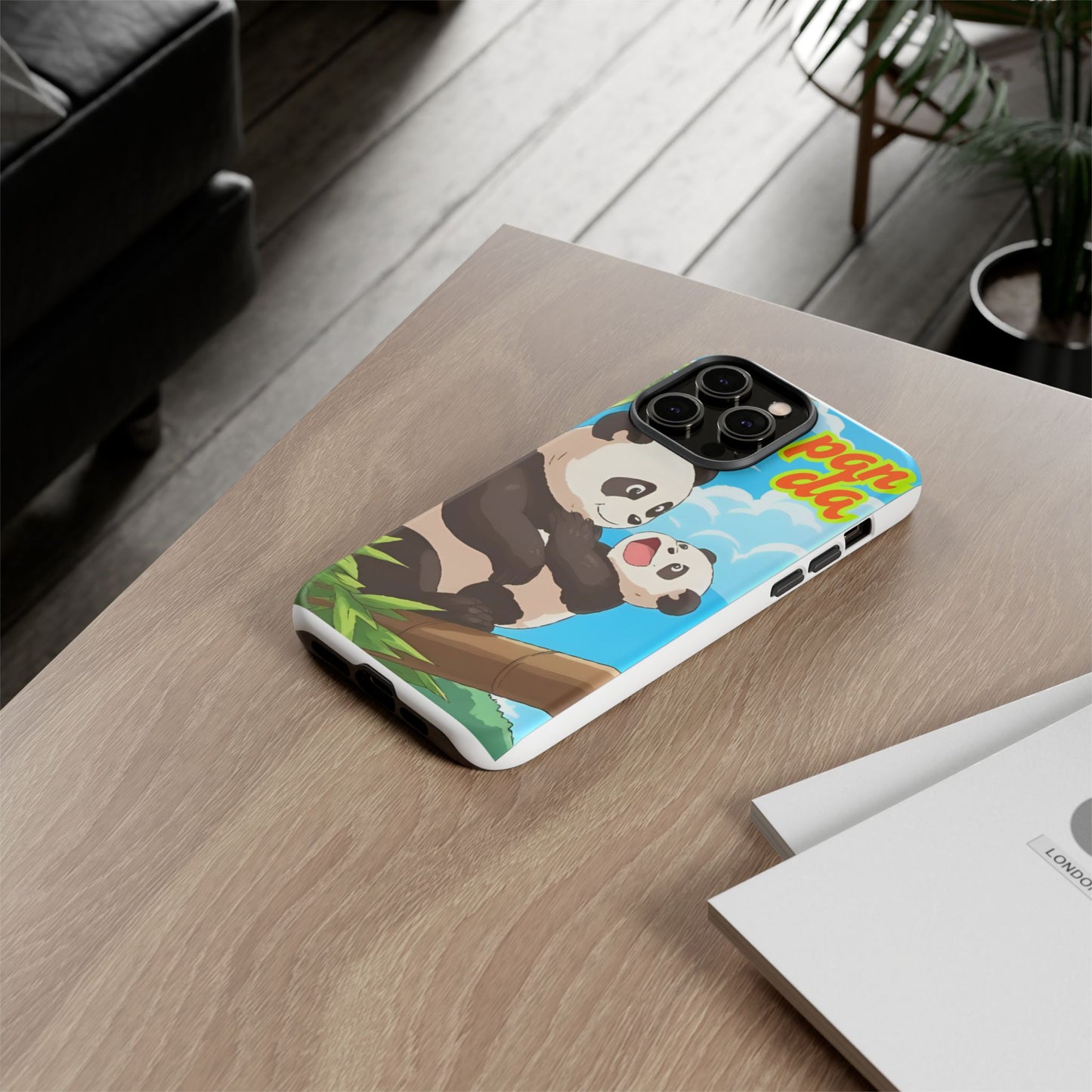Panda Phone Case - Cute Panda Mom and Baby Design, Phone Cover for Animal Lovers, Gift for Kids and Adults, Jungle Vibe, Fun Accessory