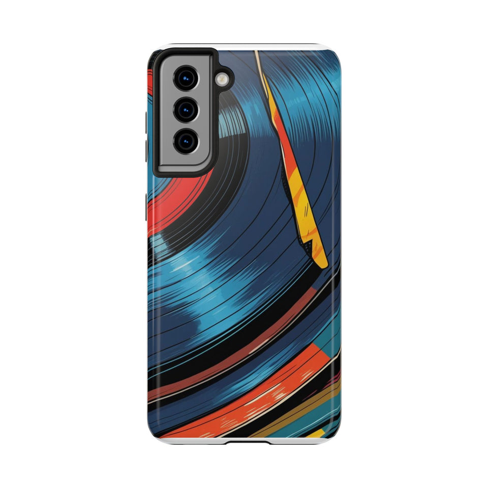 Retro Vinyl Record Phone Case – Front View