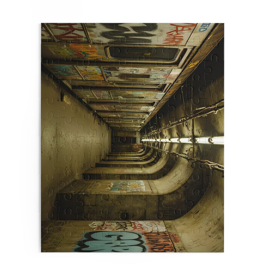 derelict train Puzzle - 120, 252, 500-Piece Jigsaw for Art Lovers, Wall Decor, Unique Gift Idea, Fun Activity, Home Decor