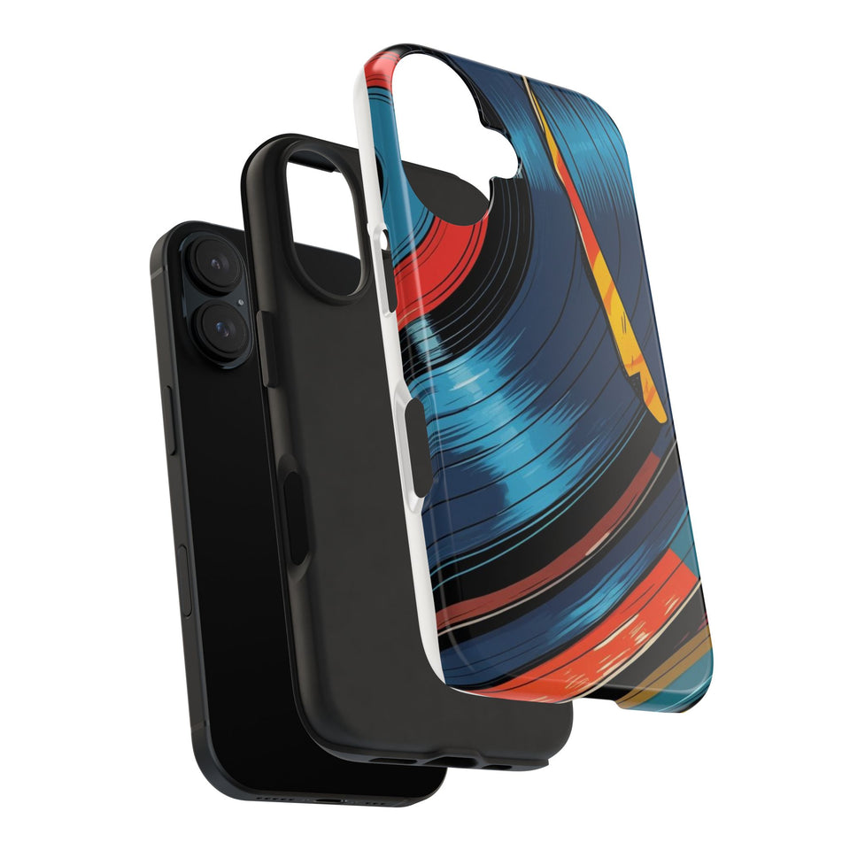 Retro Vinyl Record Phone Case – Front View