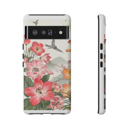 Floral Phone Case, Tough Cases, Smartphone Accessories, Gift for Her, Nature Lover's Present, Floral Design, Spring Style