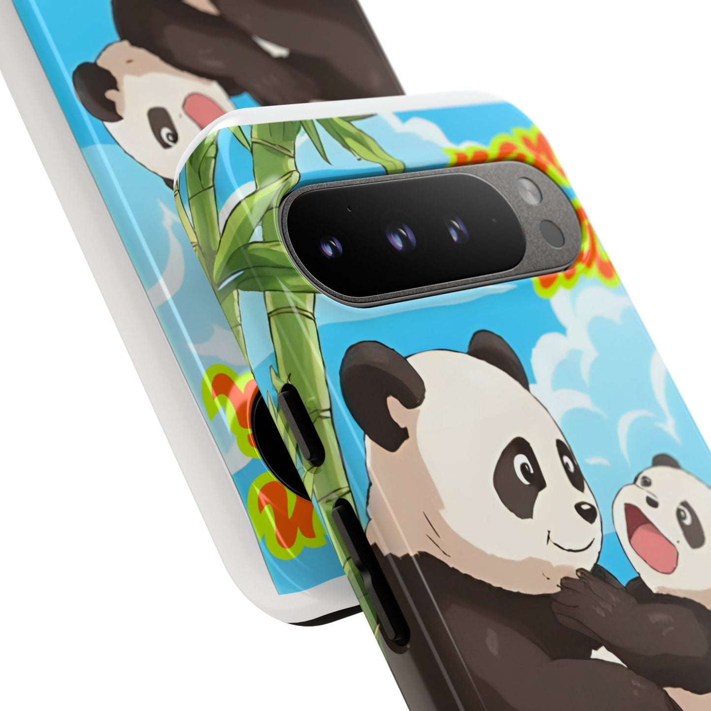 Panda Phone Case - Cute Panda Mom and Baby Design, Phone Cover for Animal Lovers, Gift for Kids and Adults, Jungle Vibe, Fun Accessory