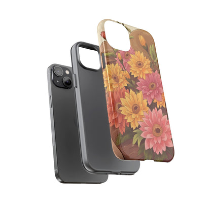 Floral Phone Case - Colorful Flower Design, Tough Protective Case, Gift for Nature Lovers, Spring Accents, Cute Accessories