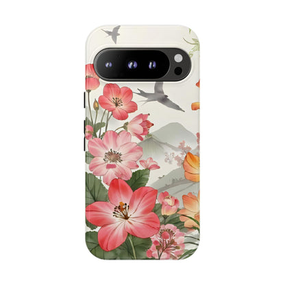 Floral Phone Case, Tough Cases, Smartphone Accessories, Gift for Her, Nature Lover's Present, Floral Design, Spring Style