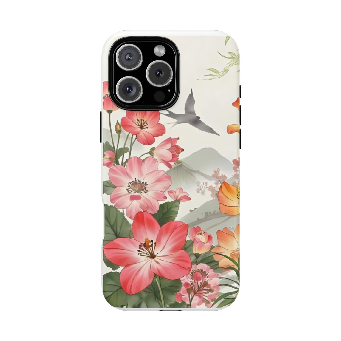 Floral Phone Case, Tough Cases, Smartphone Accessories, Gift for Her, Nature Lover's Present, Floral Design, Spring Style