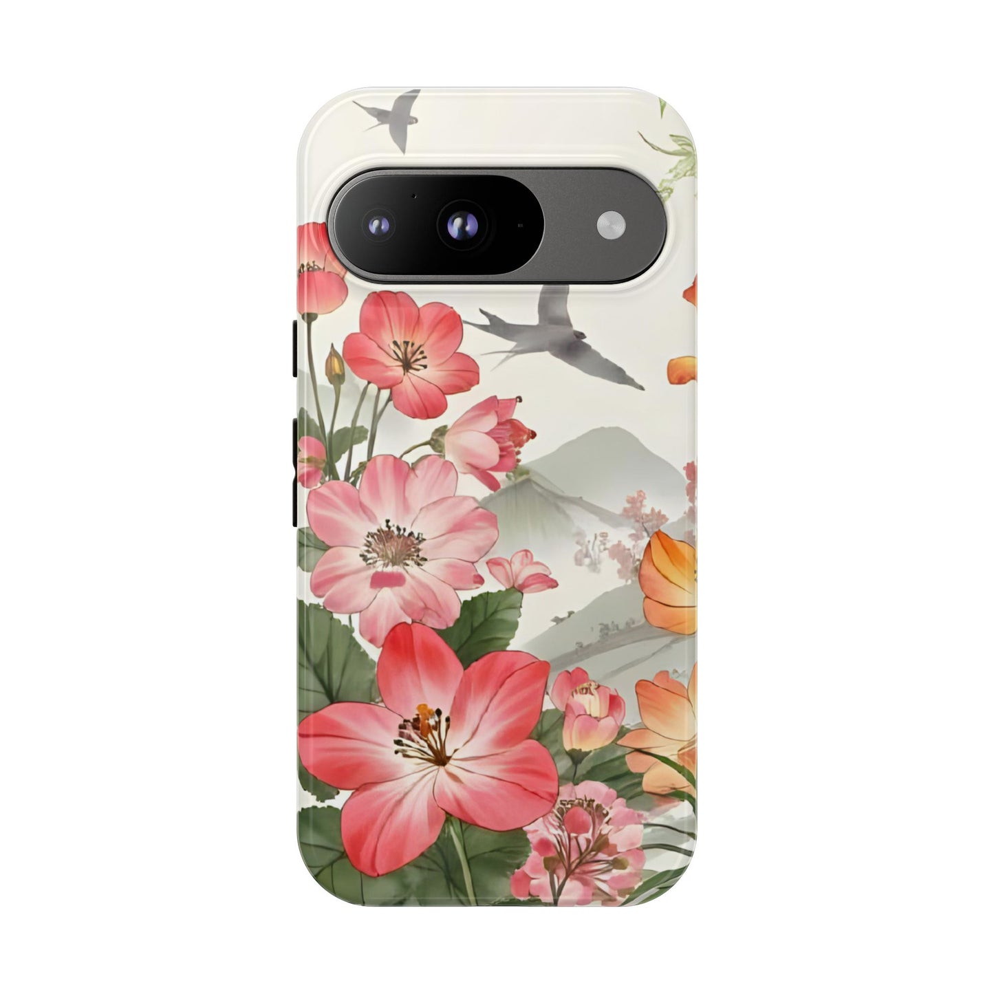 Floral Phone Case, Tough Cases, Smartphone Accessories, Gift for Her, Nature Lover's Present, Floral Design, Spring Style