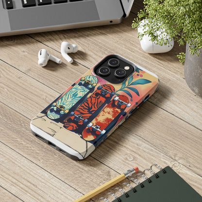 Skateboard Art Phone Cases | Tough Phone Covers for Skaters | Unique Gift for Skateboard Lovers, Trendy Protection, Custom Designs