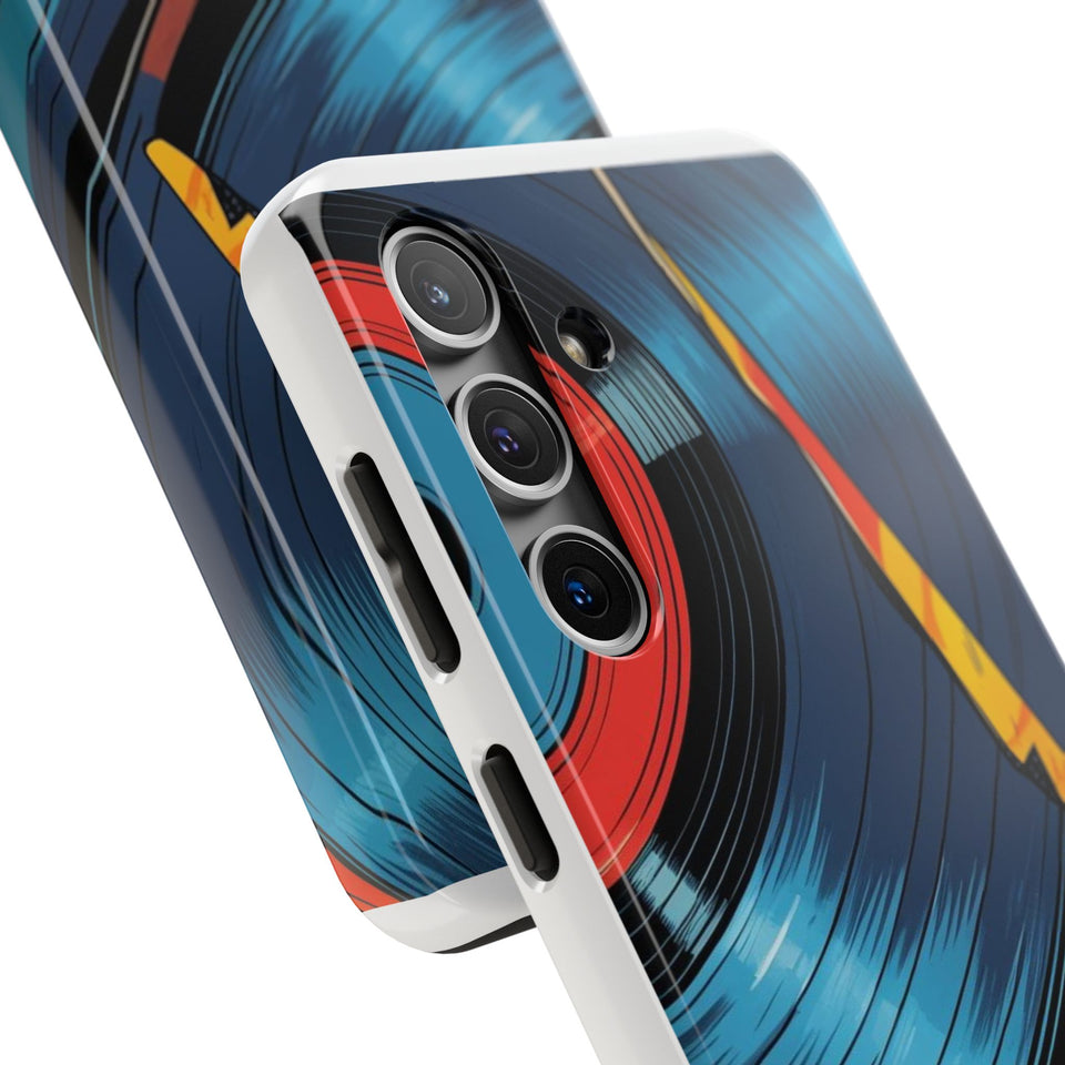 Retro Vinyl Record Phone Case – Front View