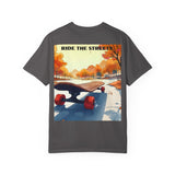 Skateboard Graphic Tee, Unisex Casual Wear, Stay Wild Shirt, Perfect for Skaters and Nature Lovers, Vintage Style T-Shirt