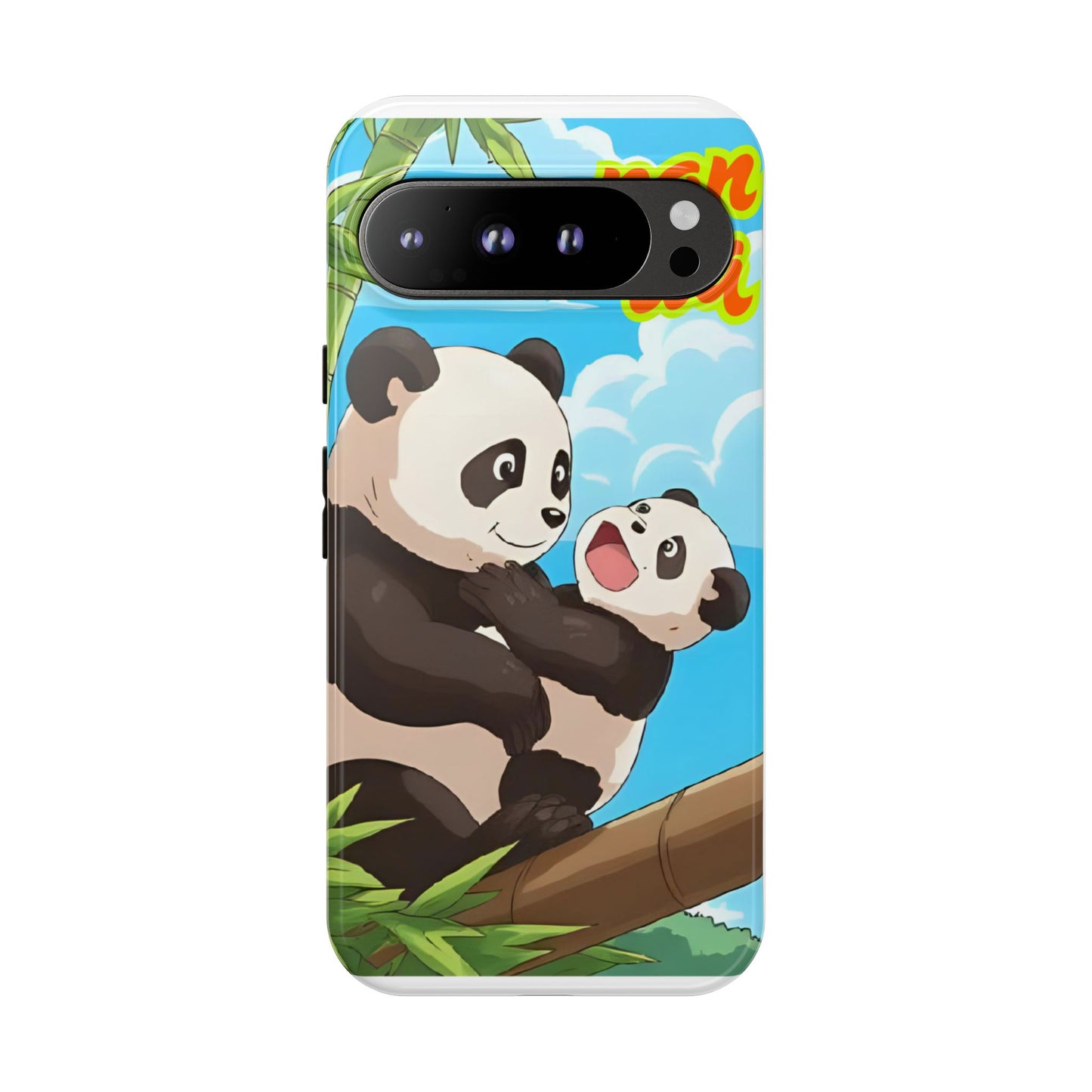 Panda Phone Case - Cute Panda Mom and Baby Design, Phone Cover for Animal Lovers, Gift for Kids and Adults, Jungle Vibe, Fun Accessory