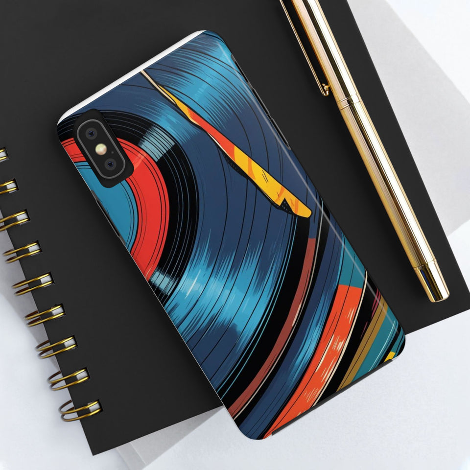 Retro Vinyl Record Phone Case – Front View