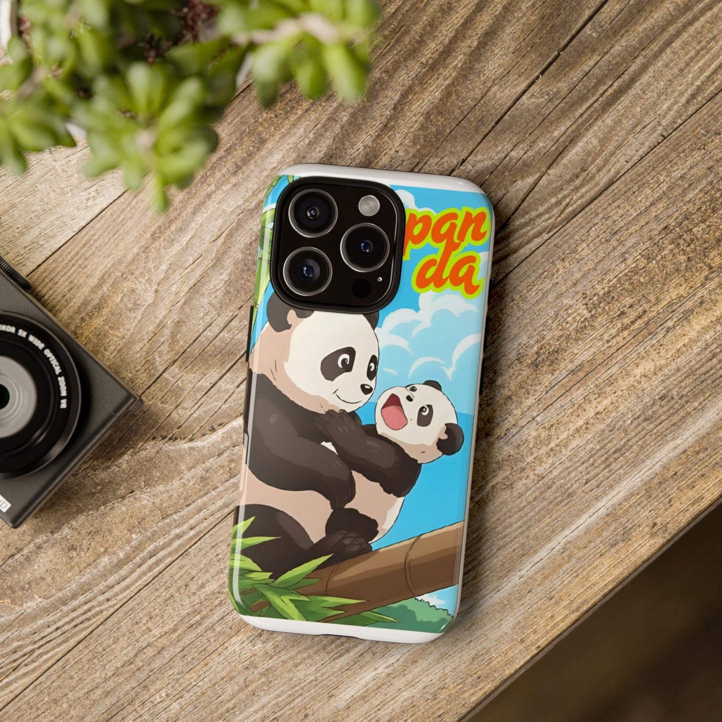 Panda Phone Case - Cute Panda Mom and Baby Design, Phone Cover for Animal Lovers, Gift for Kids and Adults, Jungle Vibe, Fun Accessory