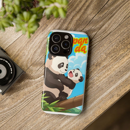 Panda Phone Case - Cute Panda Mom and Baby Design, Phone Cover for Animal Lovers, Gift for Kids and Adults, Jungle Vibe, Fun Accessory