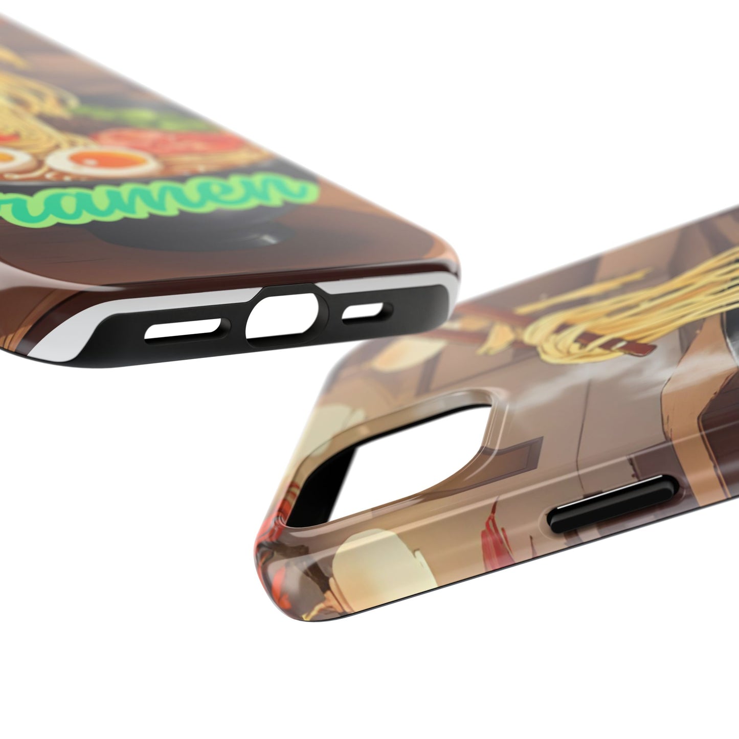 Ramen Bowl Phone Case, Cute Tough Phone Case, Anime Aesthetic Accessories, Gift for Food Lovers, Customizable Phone Protection