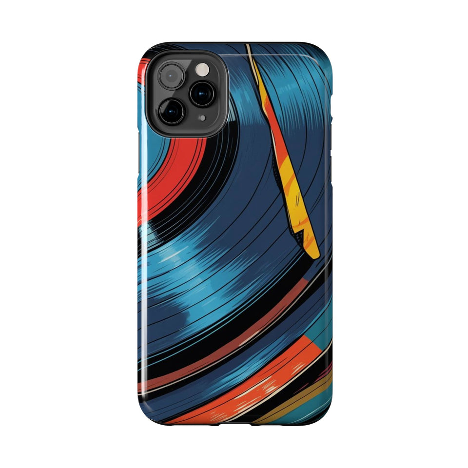 Retro Vinyl Record Phone Case – Front View