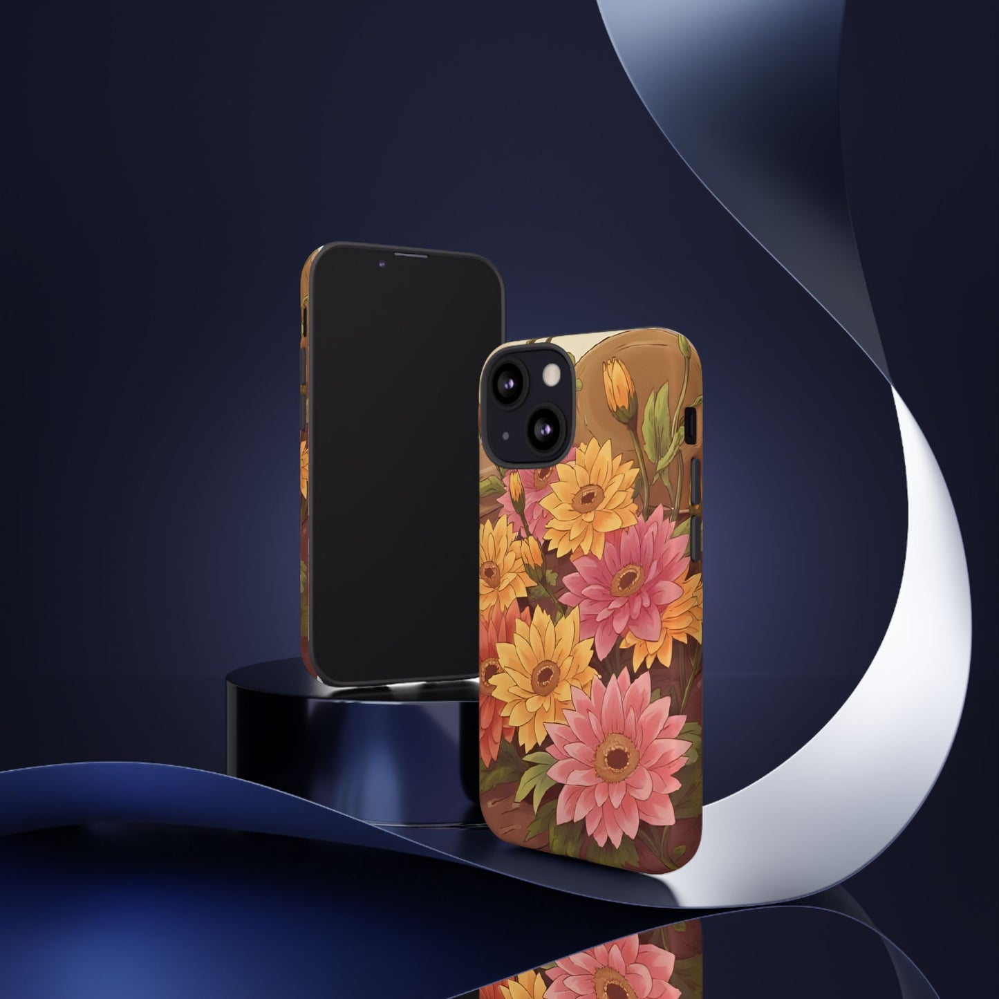 Floral Phone Case - Colorful Flower Design, Tough Protective Case, Gift for Nature Lovers, Spring Accents, Cute Accessories