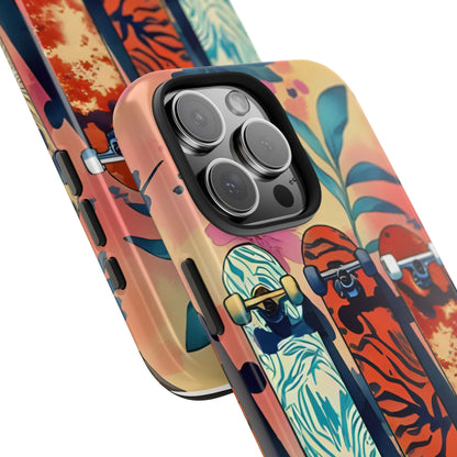Skateboard Art Phone Cases | Tough Phone Covers for Skaters | Unique Gift for Skateboard Lovers, Trendy Protection, Custom Designs