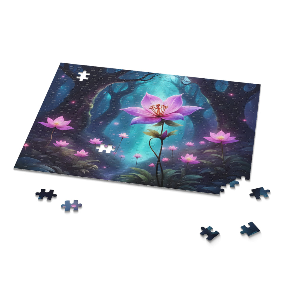 Fantastical Flower Puzzle - 120/252/500-Piece, Relaxing Jigsaw, Nature Lover Gift, Family Activity, Home Decor