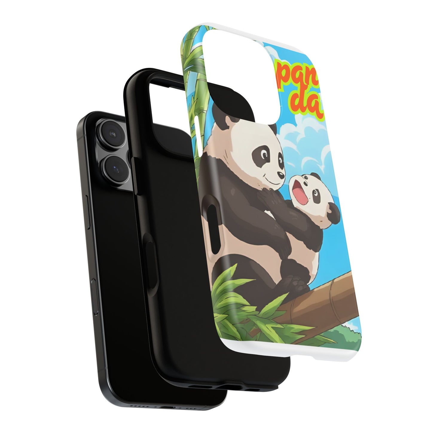 Panda Phone Case - Cute Panda Mom and Baby Design, Phone Cover for Animal Lovers, Gift for Kids and Adults, Jungle Vibe, Fun Accessory