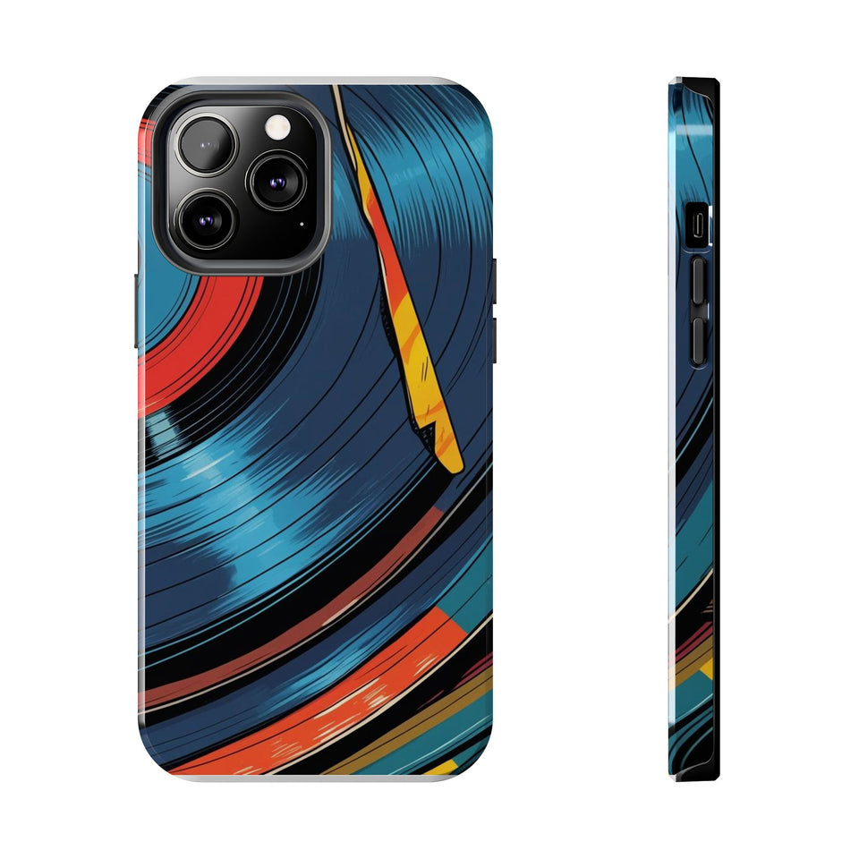 Retro Vinyl Record Phone Case – Front View