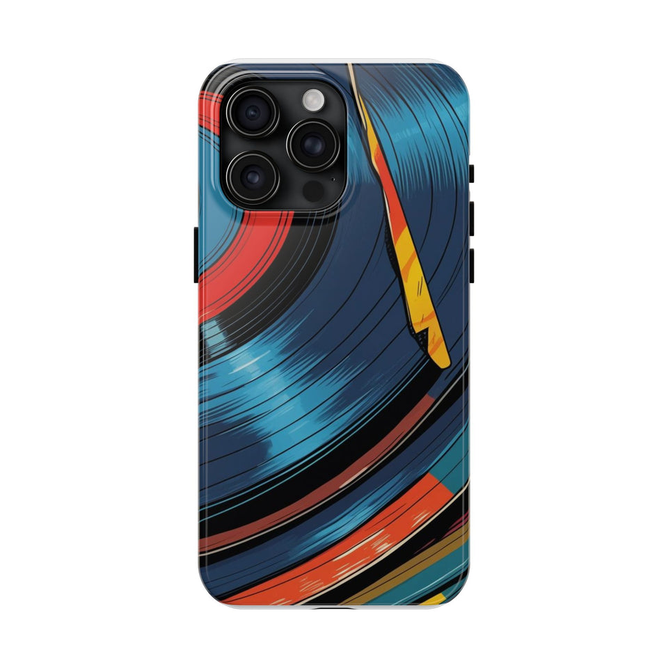 Retro Vinyl Record Phone Case – Front View