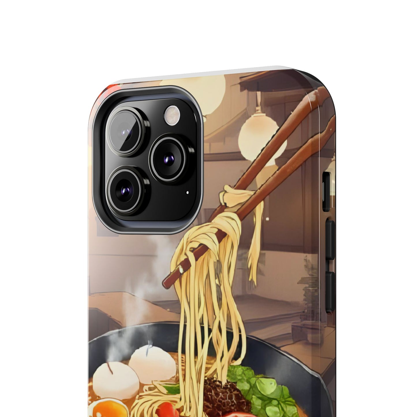 Ramen Bowl Phone Case, Cute Tough Phone Case, Anime Aesthetic Accessories, Gift for Food Lovers, Customizable Phone Protection