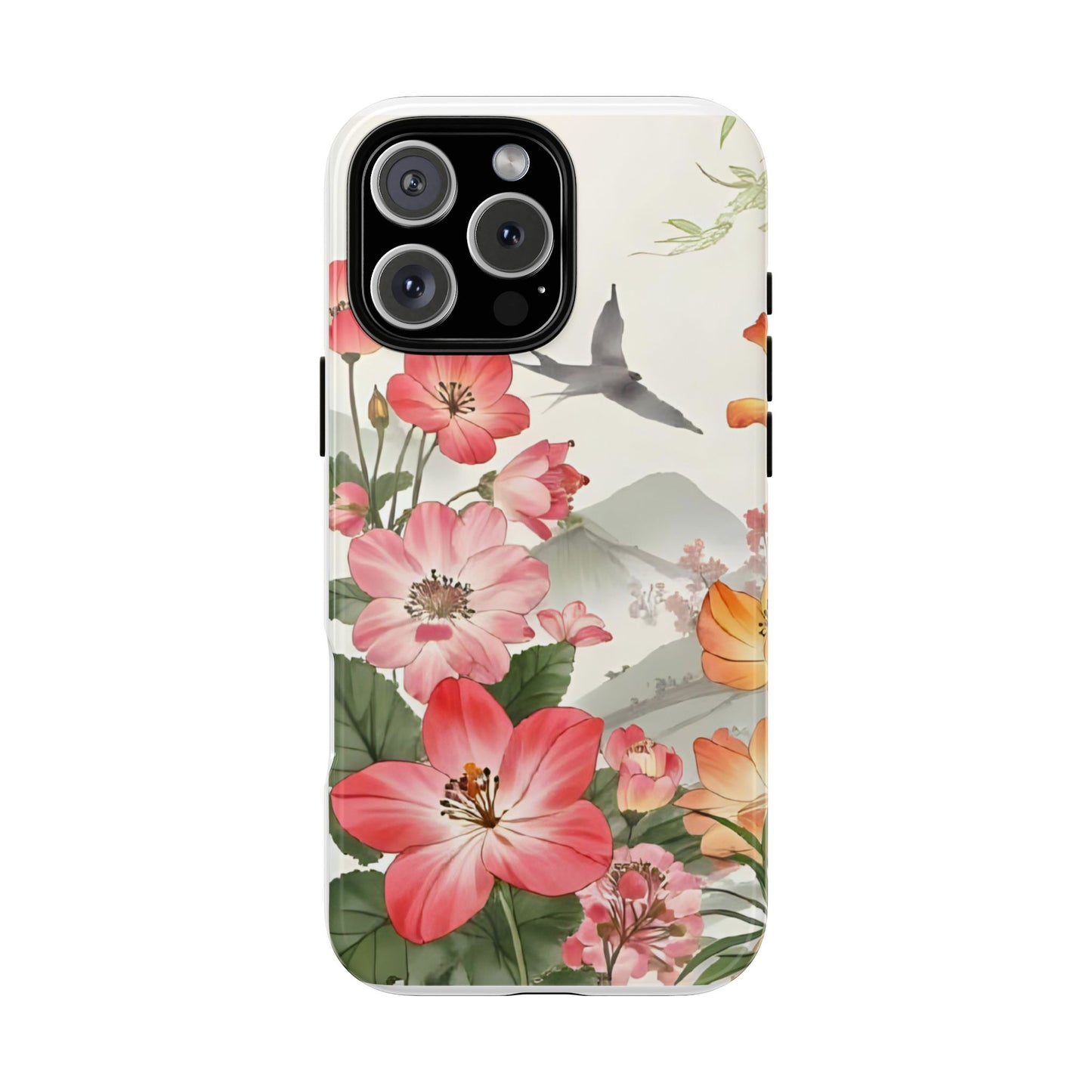 Floral Phone Case, Tough Cases, Smartphone Accessories, Gift for Her, Nature Lover's Present, Floral Design, Spring Style