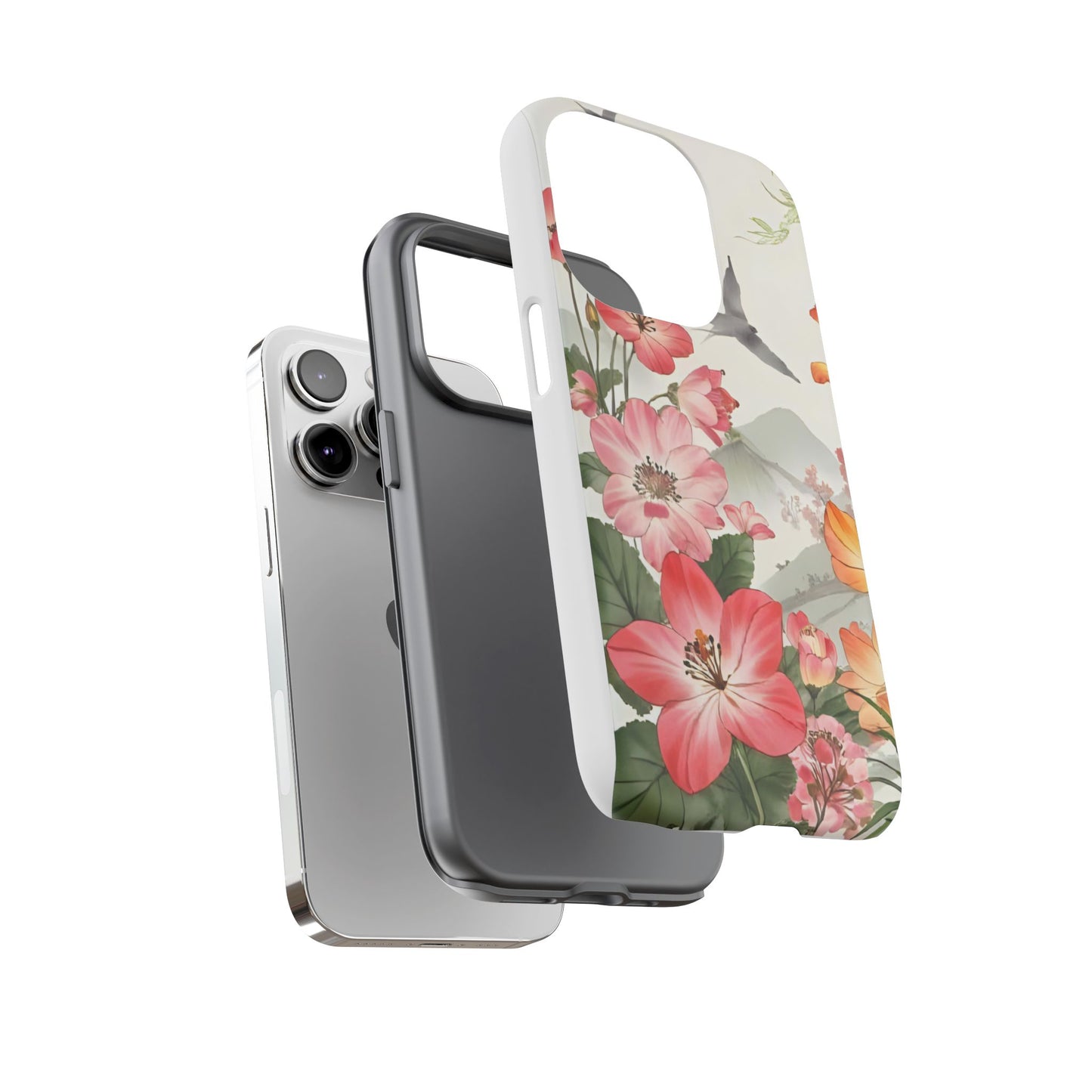 Floral Phone Case, Tough Cases, Smartphone Accessories, Gift for Her, Nature Lover's Present, Floral Design, Spring Style